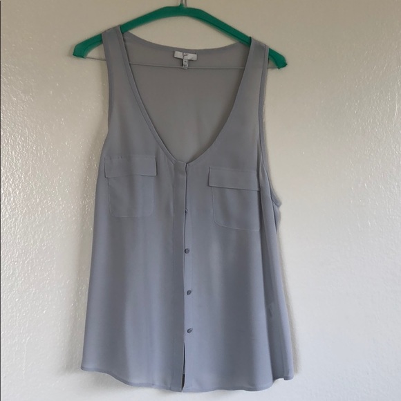 Joie Tops - Joie-Botton down Silk Top.